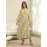 Elegant Floral Print Abaya with Golden Accents - Long Sleeve, Mid-Length, Loose Fit, Slit Hem, Embroidered Detail, Perfect for Saudi National Day, All-Season Wear, Cultural Attire|Floral Print Abaya|Embroidered Detailing, Abaya Dress