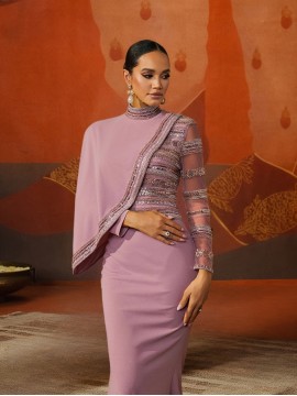 Women's Elegant Formal Evening gown - Long Formal Party Dress in Lavender Pink, A-Line Silhouette with flared Hem, Perfect for Weddings, Galas, Proms - Luxury Evening Wear for Women