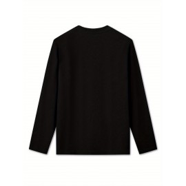 Women'S Western Bull Skull Graphic Long Sleeve T-Shirt - Stretchy Polyester Blend, Casual Crew Neck, Spring/Summer Vacation Top with 