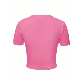 Women's  Y2K Cropped T-Shirt with 