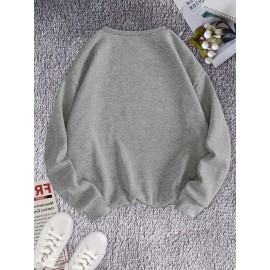 Women's Dental Assistant Graphic Print Crew Neck Sweatshirt - Teeth Leopard Pattern Casual Pullover, Relaxed Fit Fall & Spring Top, Machine Washable, Dental Assistant Gifts, No Stretch Fabric